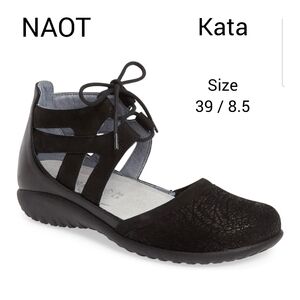 NAOT Black Kata Lace-Up Shoes 39/ 8.5